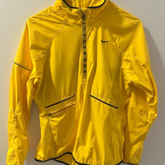 Nike Tops - Nike Livestrong Yellow Rain/Windbreaker Coat